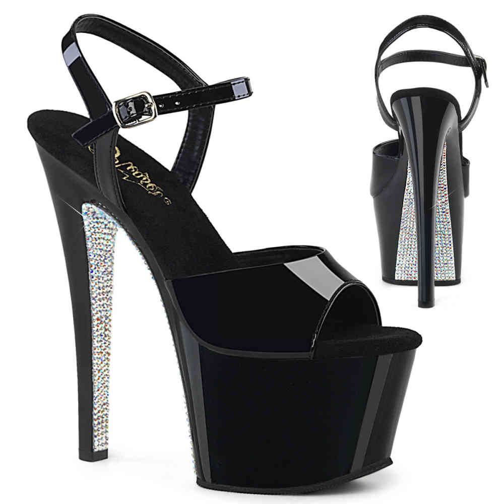 Pleaser - SKY309CRS Sandale à bride à la cheville, Pole dance chaussures - Chaussures de pole dance - Noir Product image